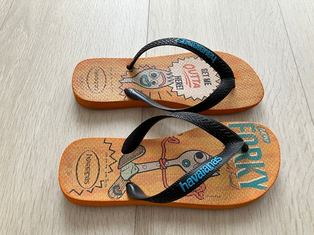 * Toy Story Forky Havaianas Slippers Teenslippers, Mt. 37 *, Schoenen, Ophalen of Verzenden, Zo goed als nieuw, Jongen