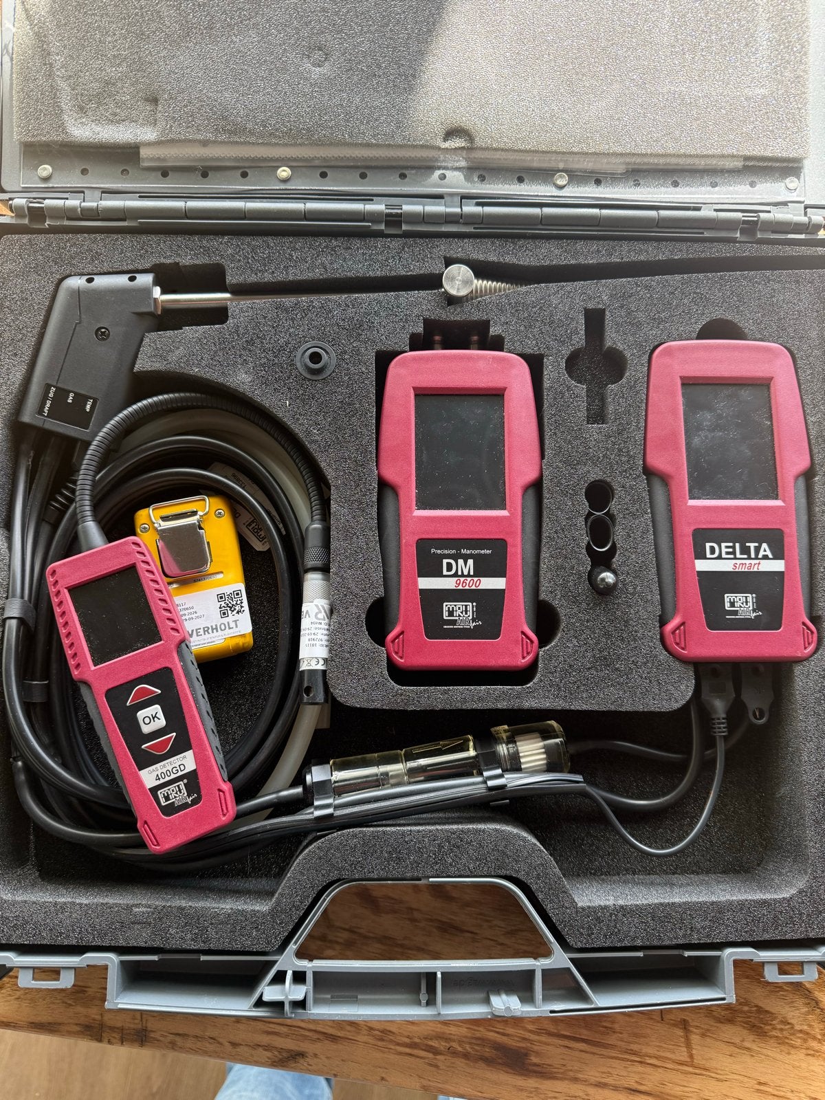 CO Meetinstrumenten Set: Gasdetector, Manometer, DELTA smar, Ophalen, Zo goed als nieuw, Overige meters