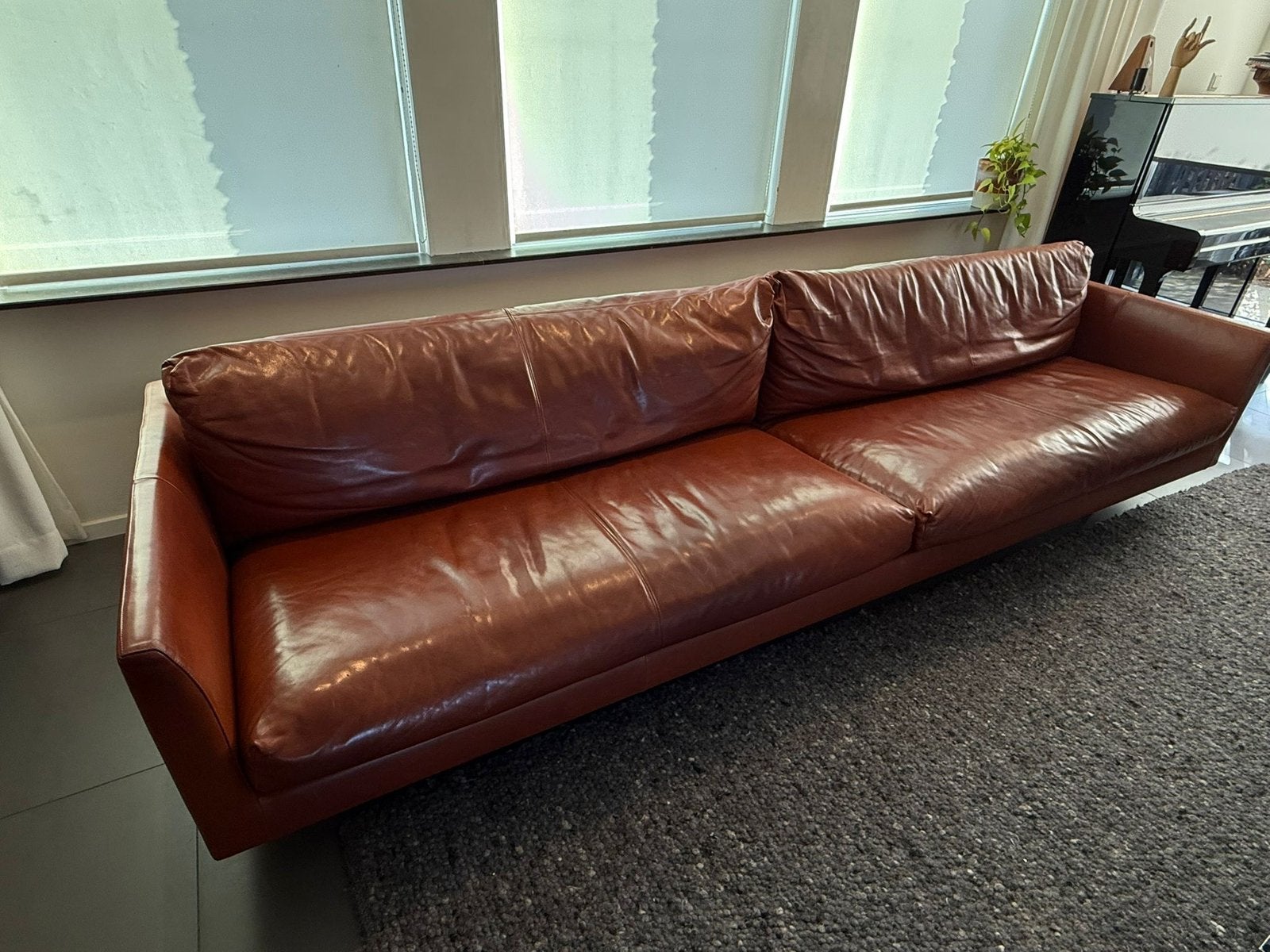 Montis Axel bank leer, Huis en Inrichting, Ophalen, Gebruikt, 300 cm of meer, Leer