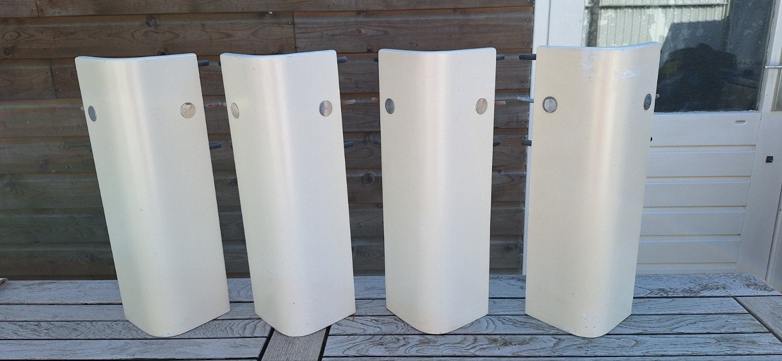 Auping Auronde bedpoten 48 cm, Huis en Inrichting, Ophalen, Gebruikt, Wit, Tweepersoons