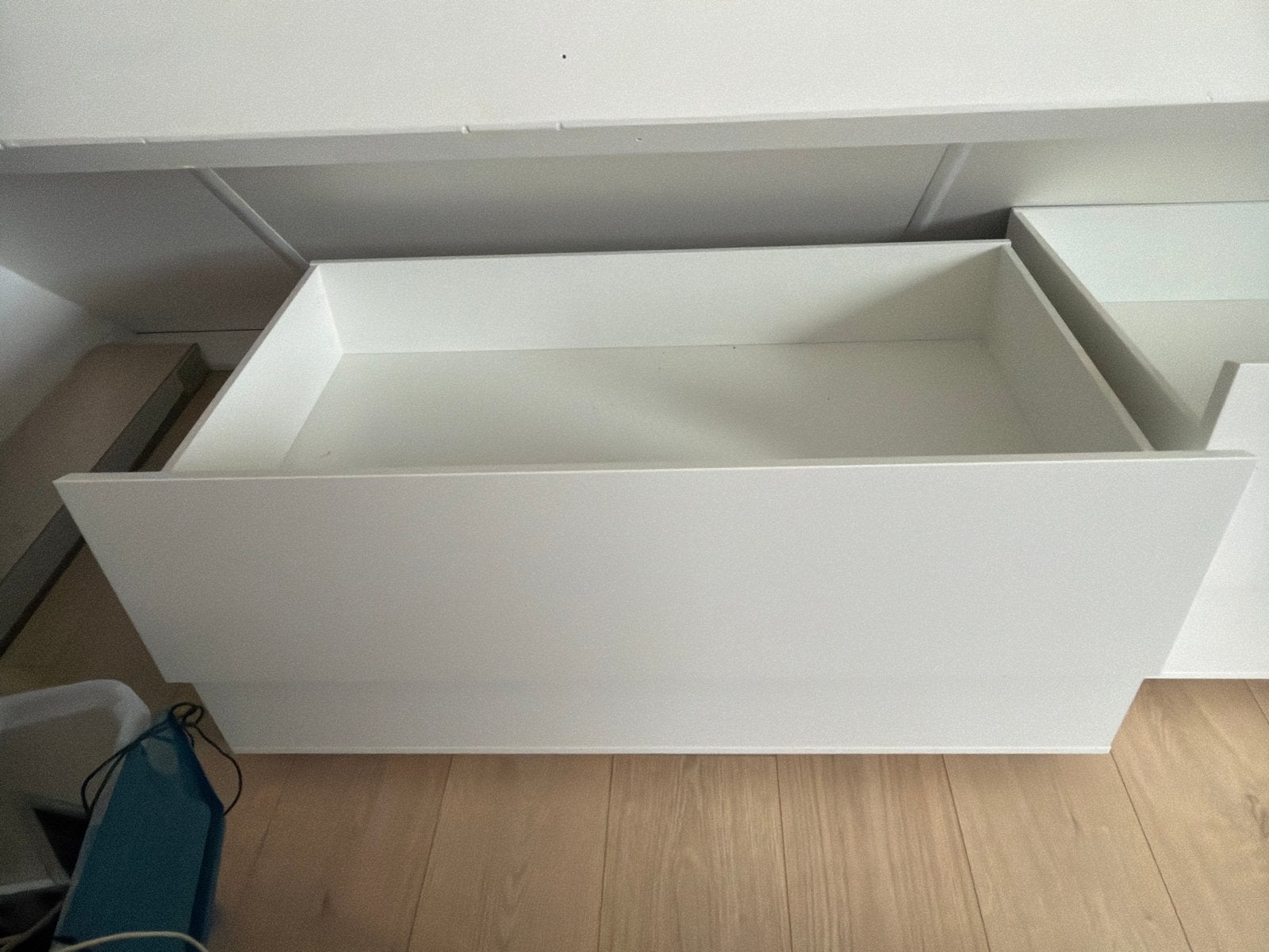 Witte MALM bedlade voor bed of kast 4x - Zo goed als nieuw, Ophalen, Overige materialen, 100 tot 150 cm, 1 of 2 laden