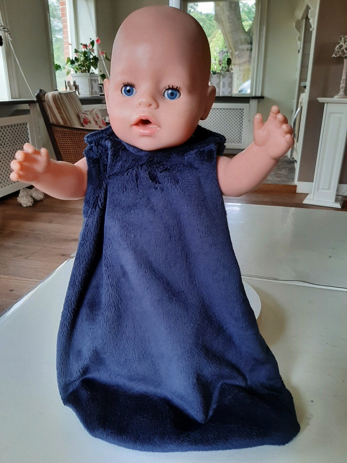 Warme zachte trappelzak baby born pop 43cm, Ophalen of Verzenden, Nieuw, Babypop