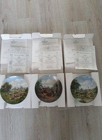 3 handbeschilderde borden, Ophalen