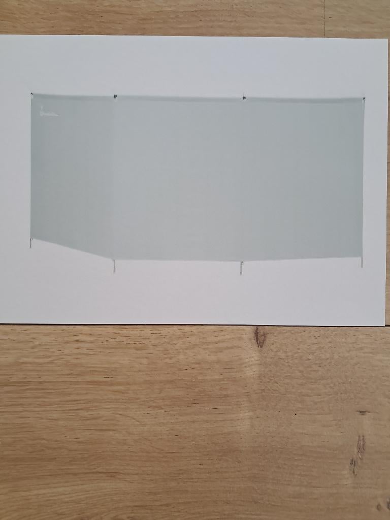 Issabella windscherm met drie panelen licht grijs, Ophalen, Zo goed als nieuw