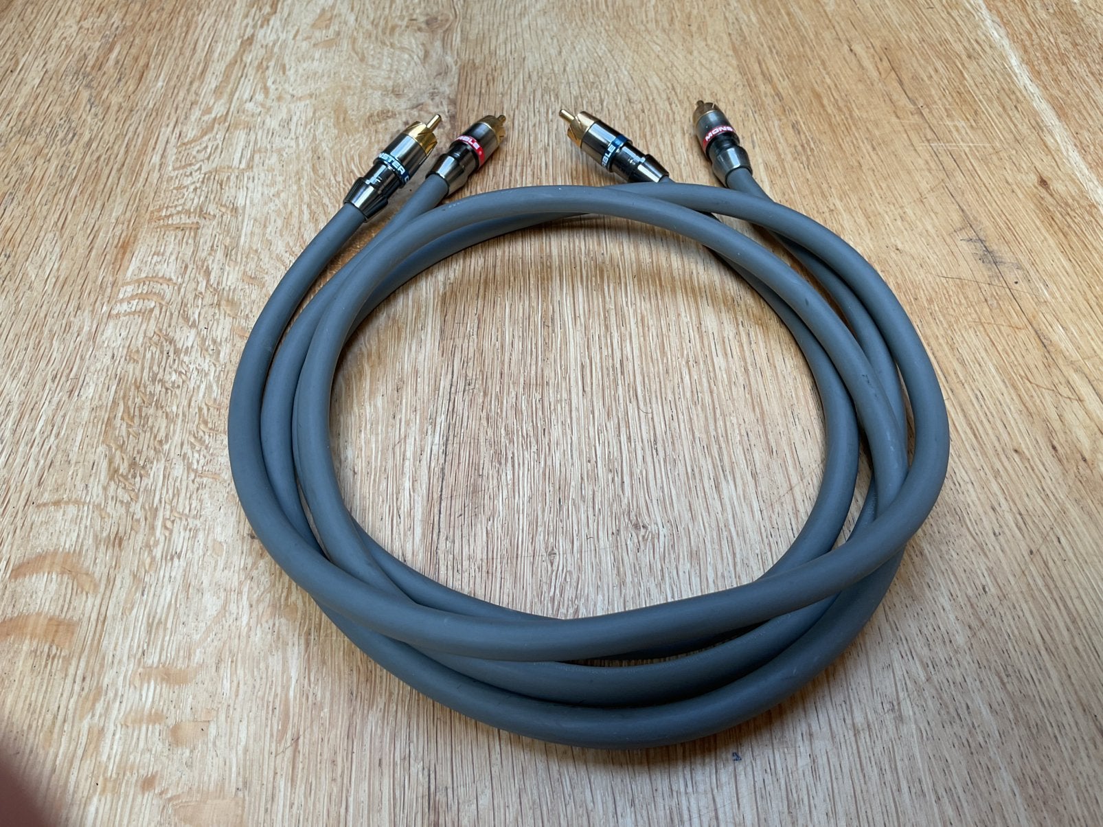 Minster CablenM-series M850i stereo rca interlink 100cm, Ophalen of Verzenden, Gebruikt, Minder dan 2 meter, Interlink-kabel