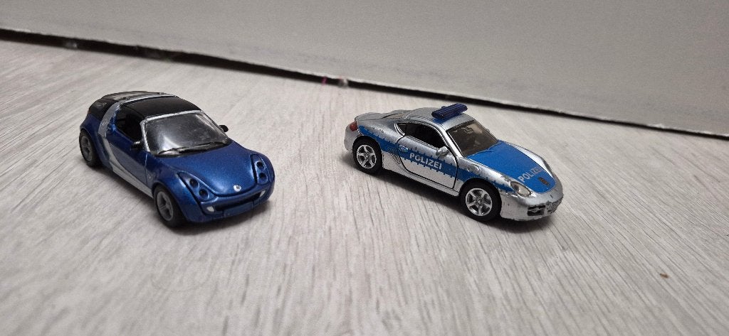 Siku Smart en Porsche polizei, Ophalen of Verzenden, Zo goed als nieuw, Auto, SIKU