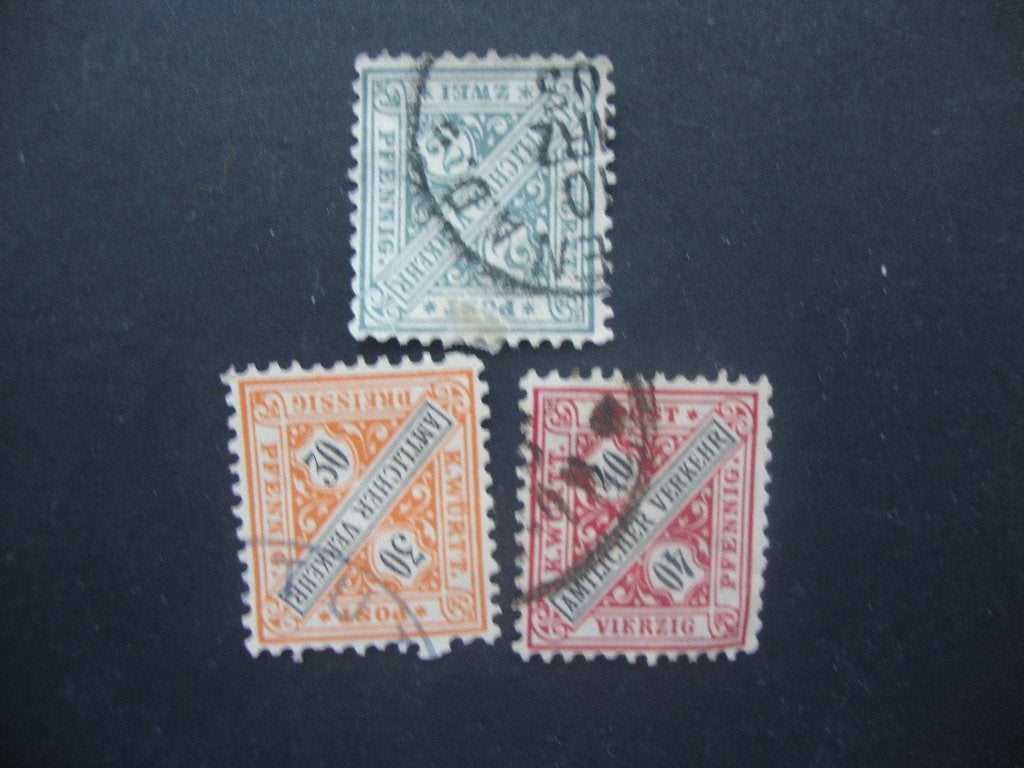 Wurttemberg serie 214-216 Gestempeld., Postzegels en Munten, Ophalen of Verzenden, Duitse Keizerrijk, Gestempeld