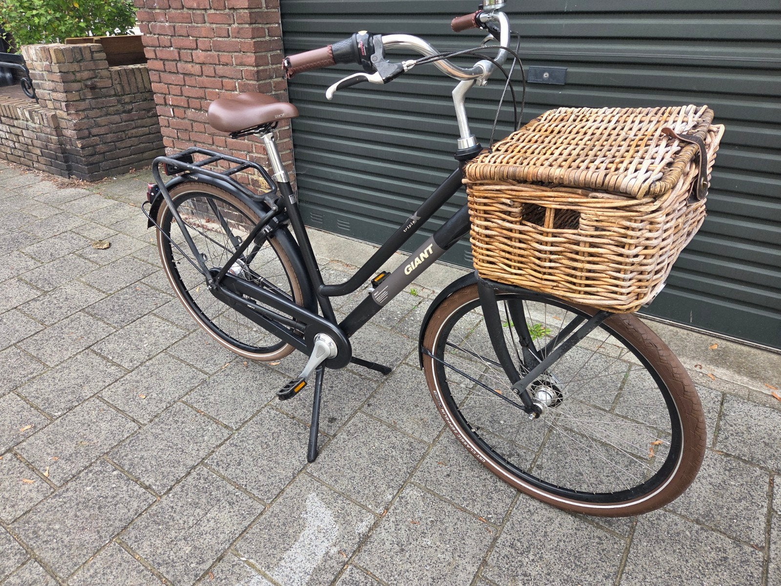 Giant Damesfiets met 7 versnellingen en mand, Ophalen, Gebruikt, Velgrem, Versnellingen