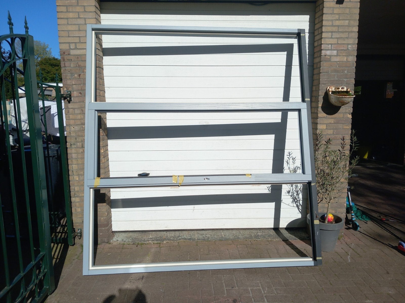 Houten kozijn 247.5 hoog 230.5 breed, Ophalen of Verzenden, Hout, Raamkozijn