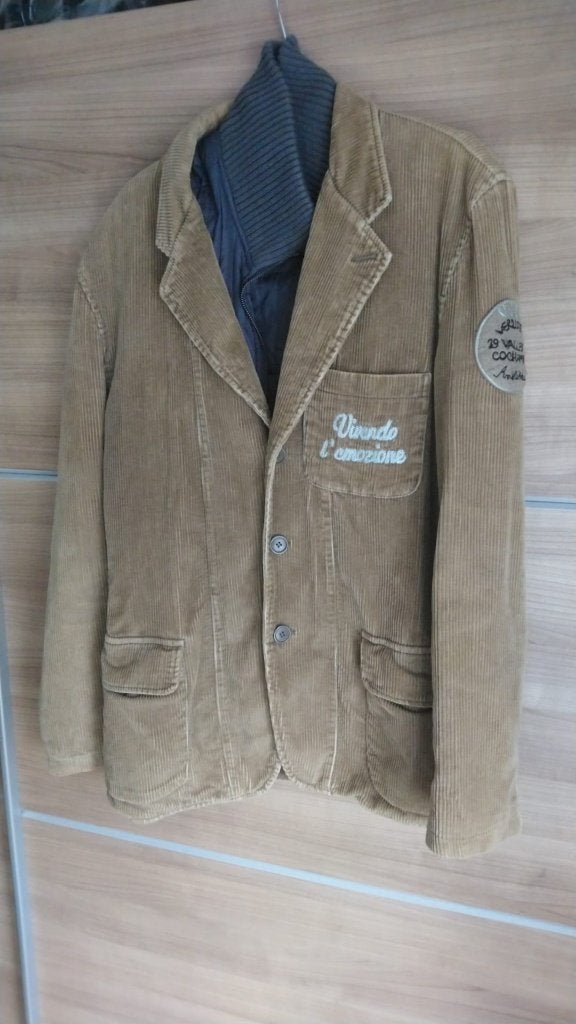 SCOTCH & SODA Blazer Jas met Bodywarmer Ribcorduroy Bruin L, Verzenden, Gedragen, Maat 52/54 (L), Bruin