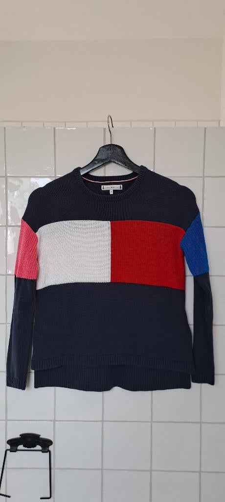 Tommy hilfiger marine blauw trui maat 140 Felix Flag, Jongen of Meisje, Trui of Vest, Ophalen of Verzenden, Tommy Hilfiger