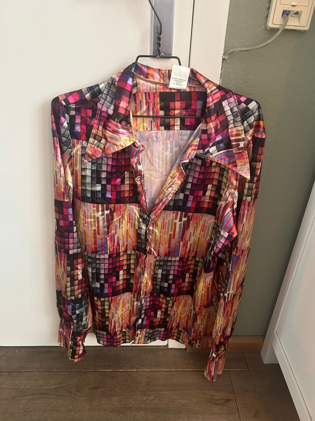 Flower power blouse mannen maat M, Kleding | Dames, Ophalen, Zo goed als nieuw, Maat 38/40 (M), Carnaval