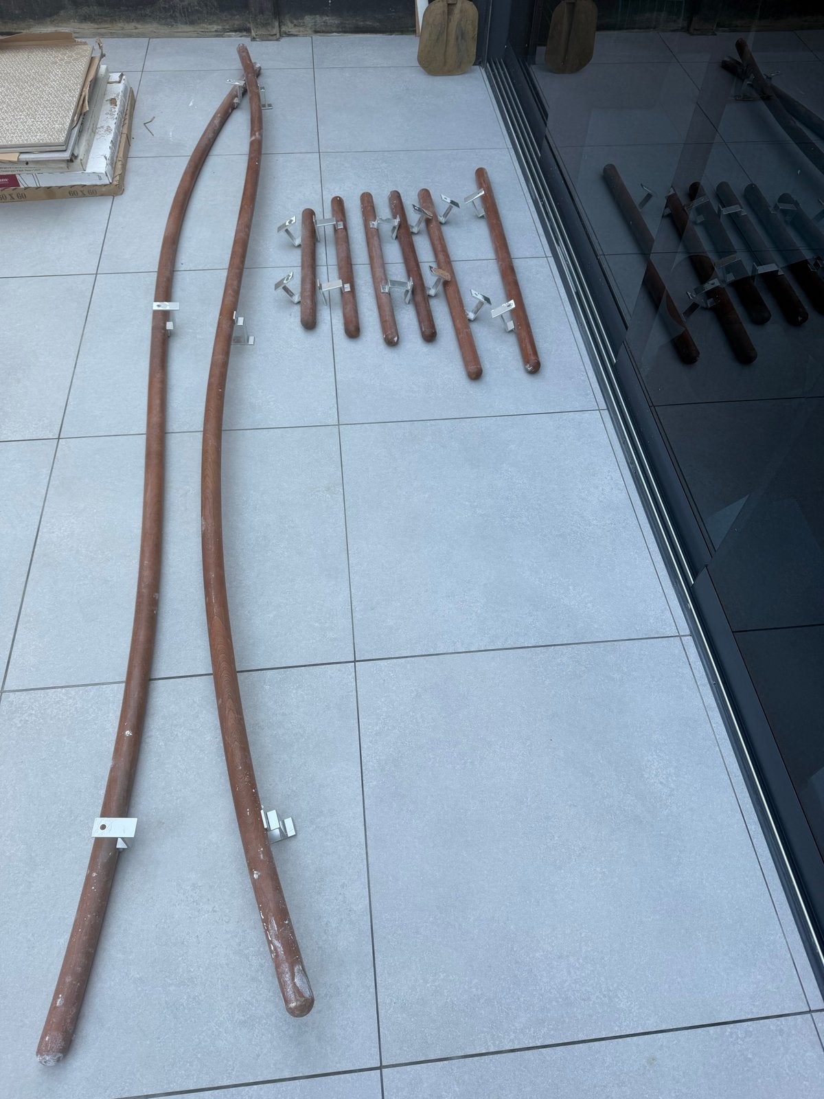 Houten trapleuning, Ophalen, Gebruikt, 2 tot 4 meter
