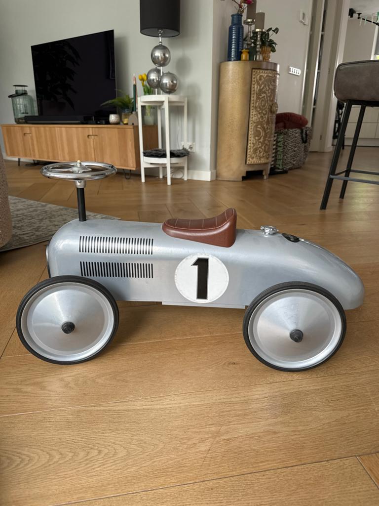 Marquant loopauto - Vintage raceauto design, Kinderen en Baby's, Speelgoed | Buiten | Voertuigen en Loopfietsen, Ophalen, Gebruikt