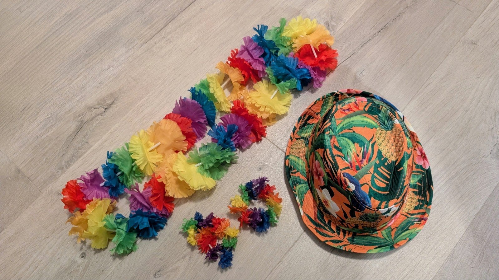 Tropische Bucket Hat Hawaï decoratie, Ophalen of Verzenden, Nieuw, Carnaval