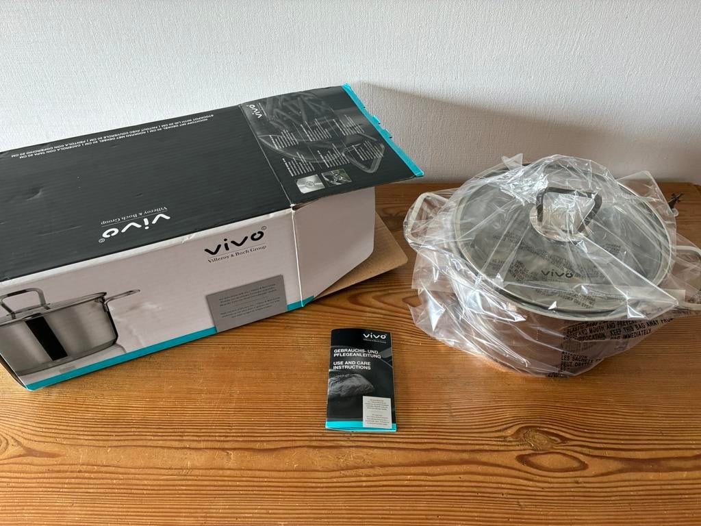 Kookpan van vivo 20 cm, Ophalen of Verzenden, Nieuw, Rvs, Kookpan of Snelkookpan