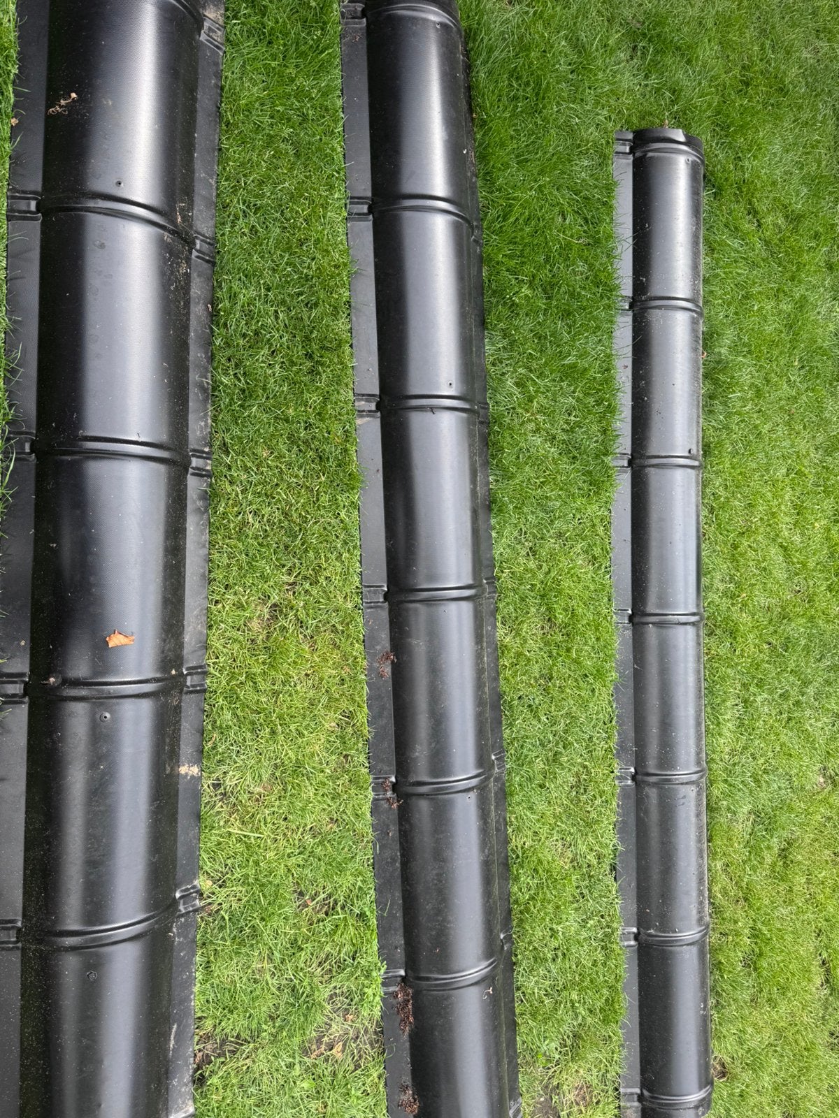 Nok pan plaat 2200 x 30 cm 3 stuks, Ophalen, Steen of Klei, Zwart, Zo goed als nieuw