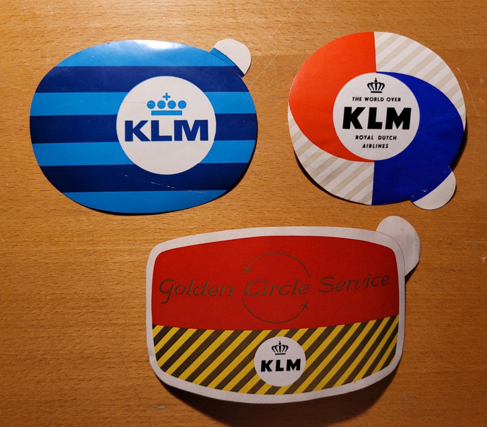 KLM koffer stickers jaren 50/60 ongebruikt vintage, Verzamelen, Stickers, Ophalen of Verzenden