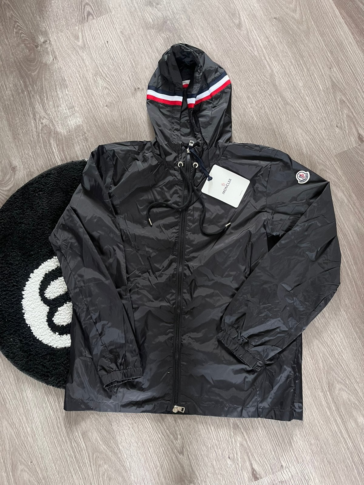 MONCLER WINDBREAKER, Kleding | Heren, Jassen | Zomer, Ophalen of Verzenden, Nieuw, Maat 52/54 (L), Zwart