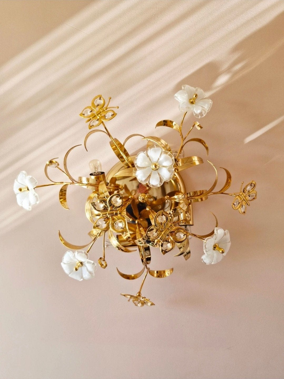Murano Swarovski plafonnière, Ophalen of Verzenden, Zo goed als nieuw