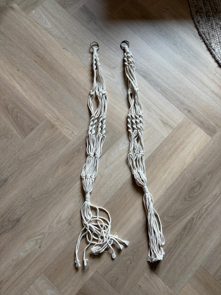 Ibiza stijl plantenhangers 2x, Huis en Inrichting, Woonaccessoires | Wanddecoraties, Ophalen of Verzenden