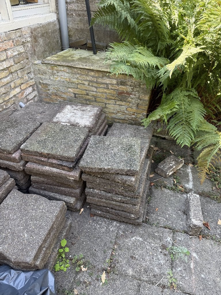 GRATIS TEGELS, Ophalen, Gebruikt, 10 m² of meer, Beton