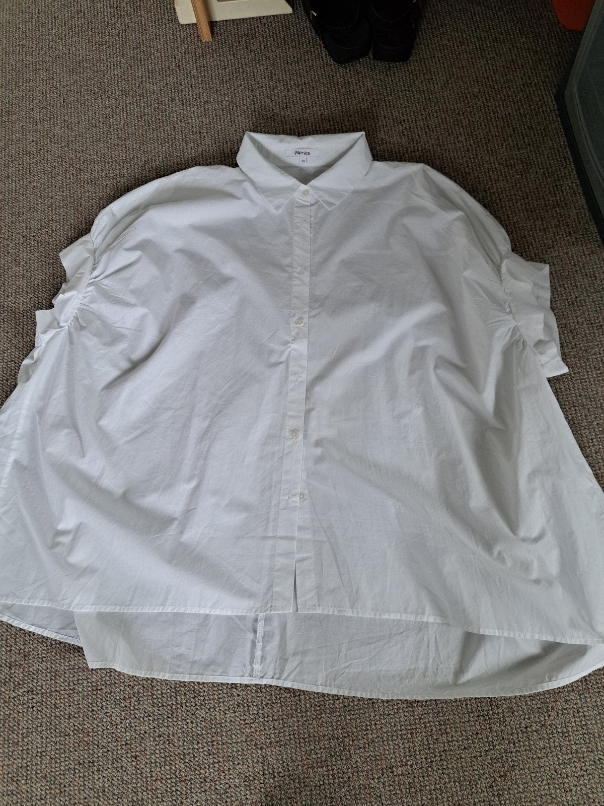 Witte wijde katoenen blouse Paprika, Kleding | Dames, Verzenden, Wit, Maat 46/48 (XL) of groter, Zo goed als nieuw