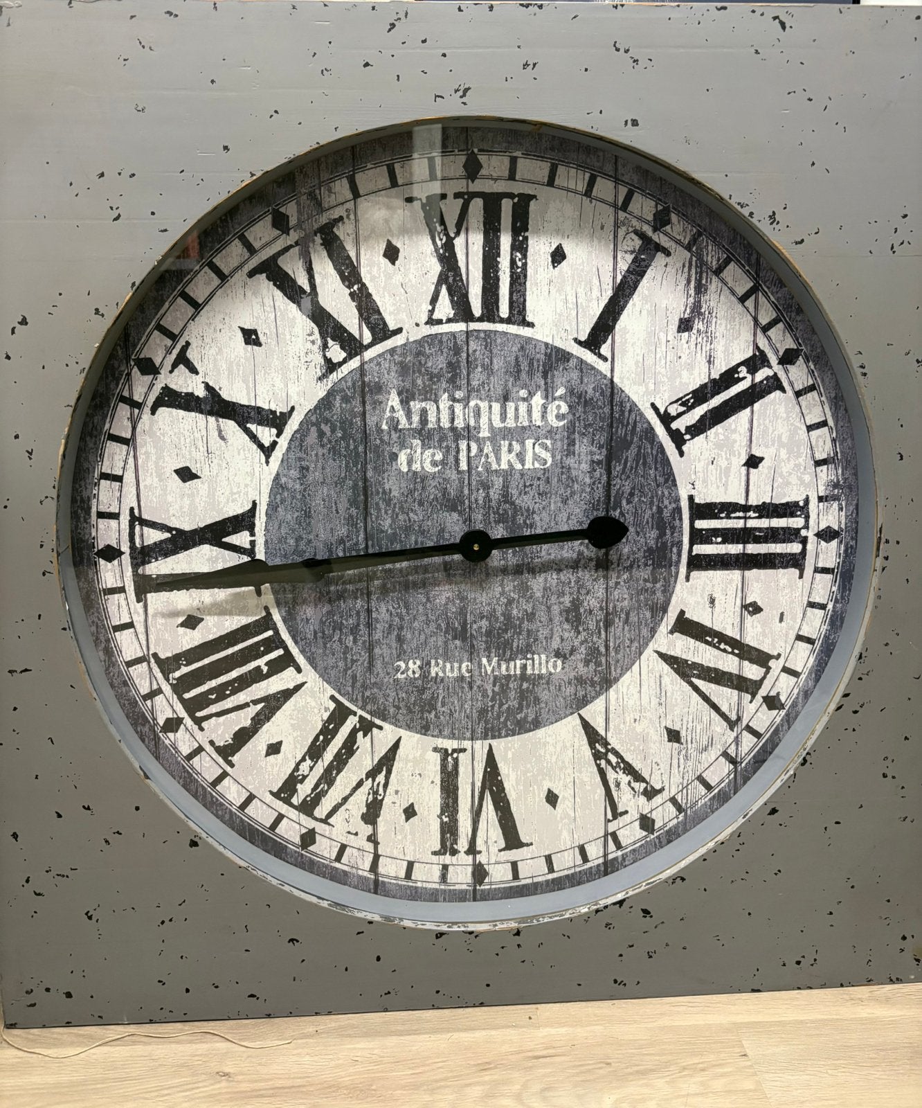Brocante Wandklok 1 x 1 meter – Eyecatcher voor je interieur, Ophalen, Zo goed als nieuw, Wandklok