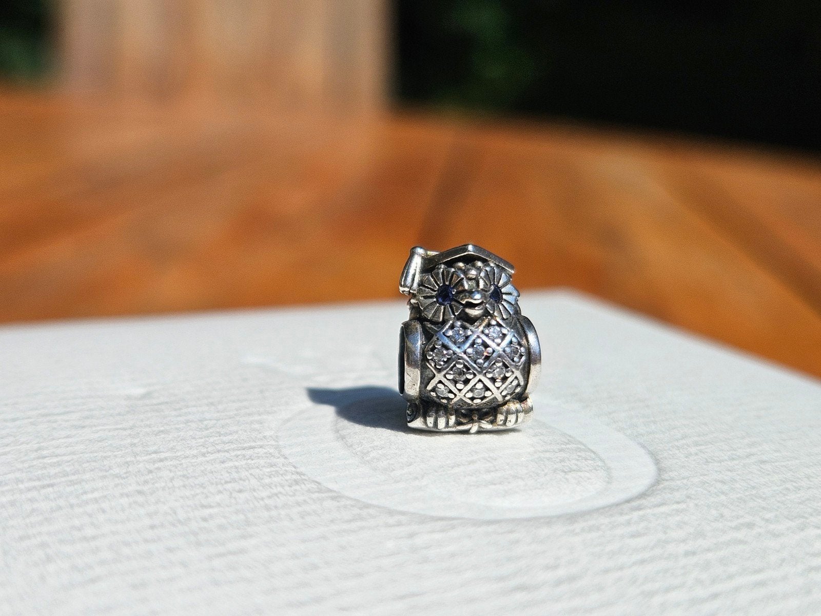 Pandora Originele Uil Studie Bedel met Zirconia's, Pandora, Ophalen of Verzenden, Zo goed als nieuw, 1 bedel