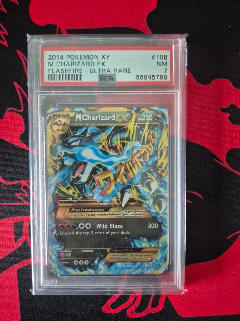 M Charizard Ex 108/ 106 PSA 7 Flashfire Secret Rare, Ophalen of Verzenden