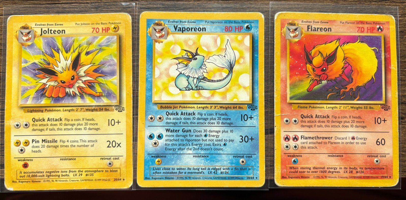 Eeveelutions Non-Holo Jungle Unlimited HP, Ophalen, Gebruikt, Meerdere kaarten
