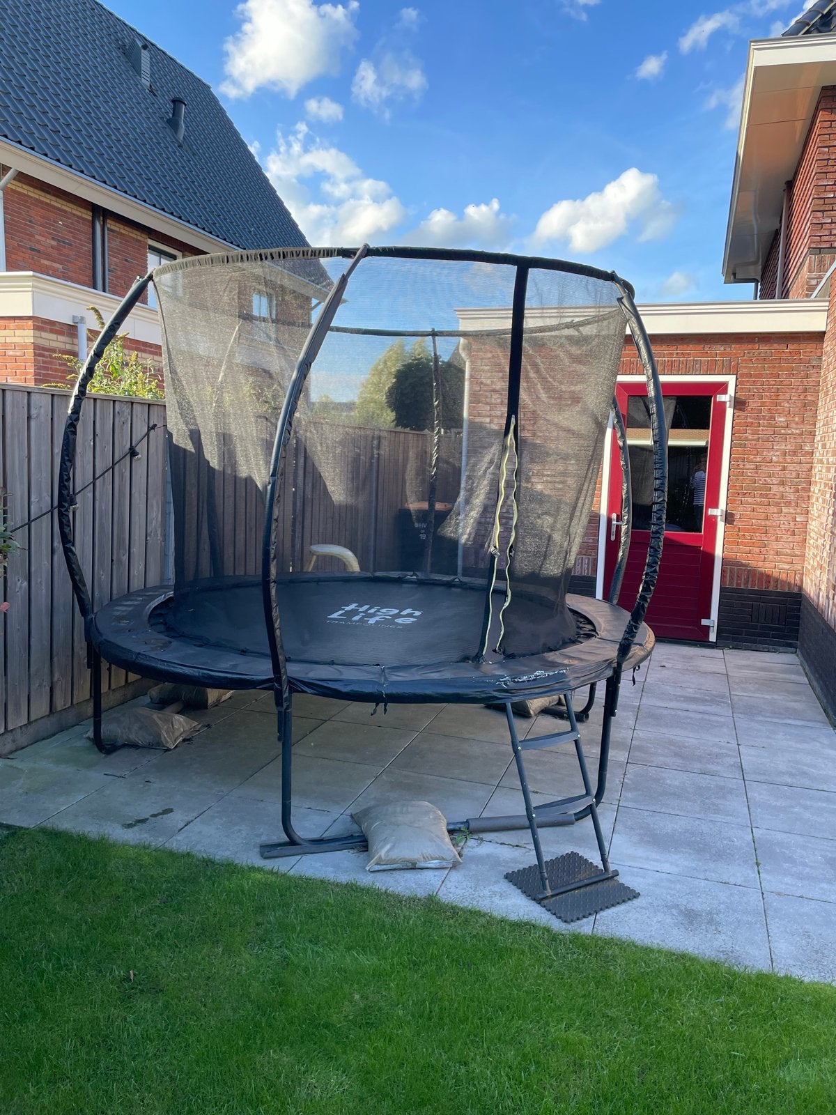 High Life Trampoline Rond 305 cm Zwart, Kinderen en Baby's, Ophalen, Gebruikt