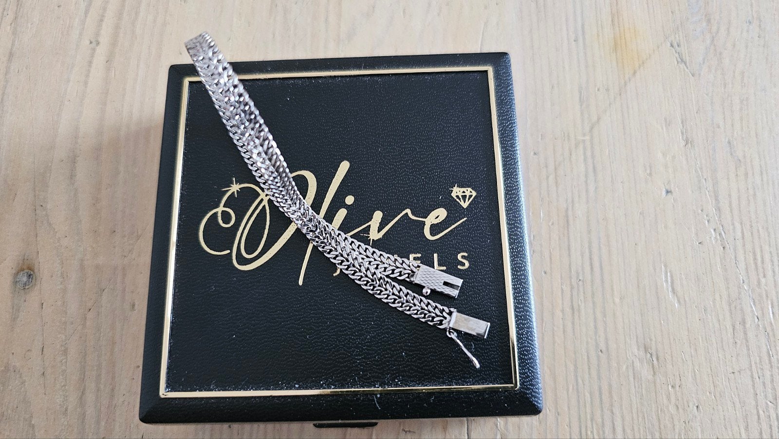 Als nieuw 14K 585 witgouden armband 18,5 cm 5,87 gram €485, Ophalen, Zo goed als nieuw