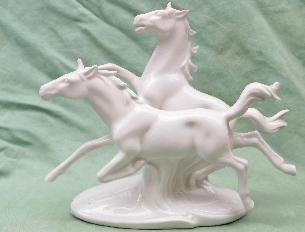 Carl Scheidig porseleinen beeld paarden, Ophalen of Verzenden, Zo goed als nieuw, Dier