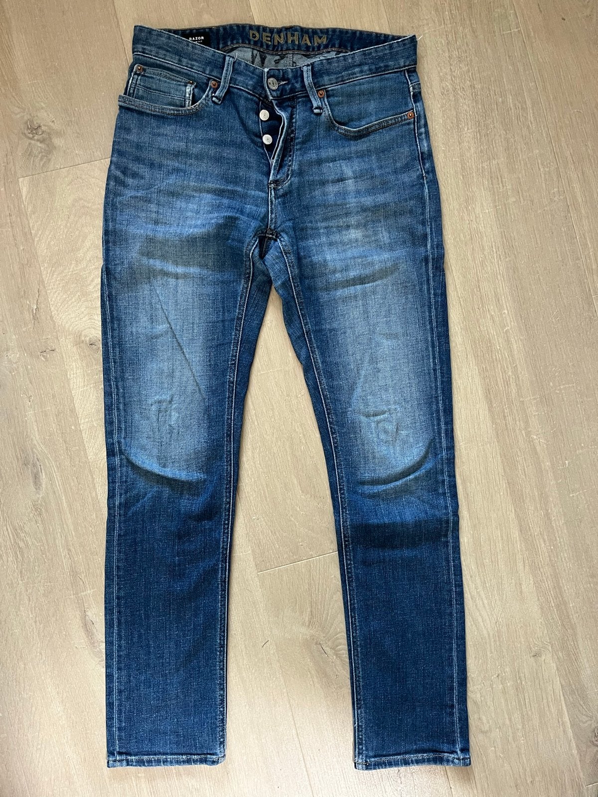 Denham Razor Slim Fit Jeans - Maat W30 L32, Ophalen of Verzenden, Gedragen, Blauw, W32 (confectie 46) of kleiner