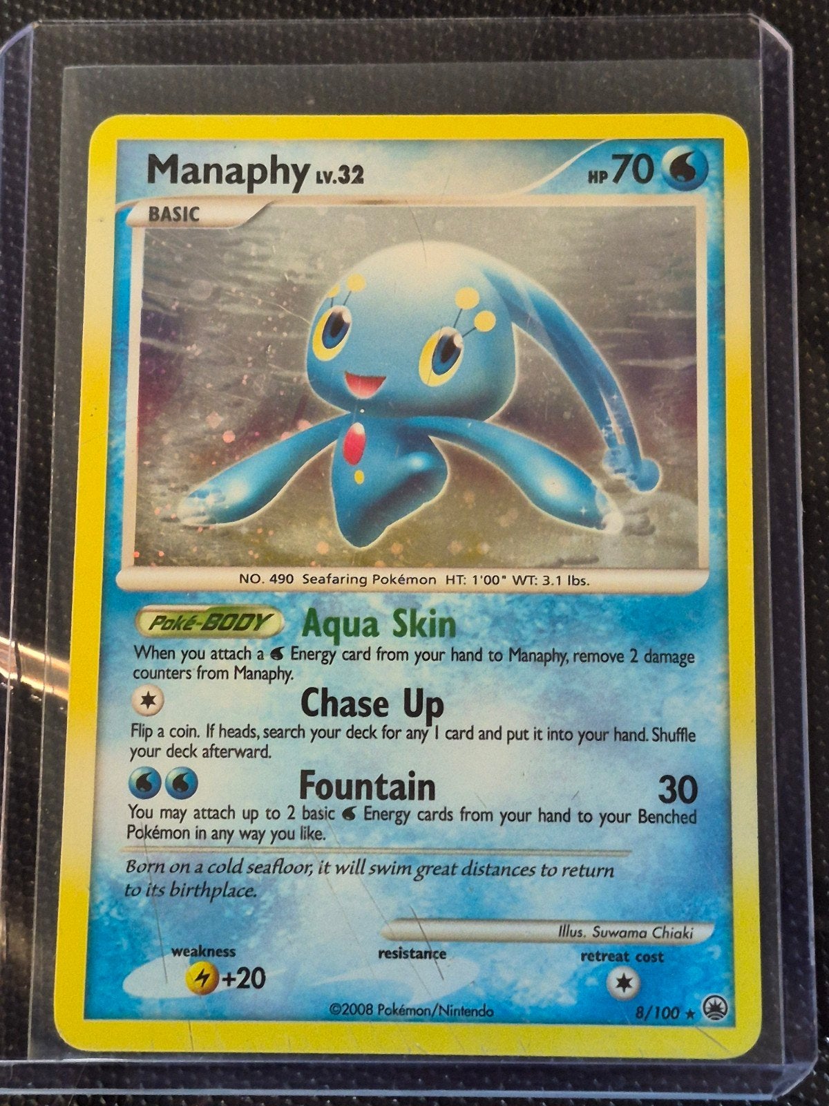 Manaphy LV.32 Pokémon kaart - Holo - Great Encounters, Ophalen of Verzenden, Zo goed als nieuw, Losse kaart, Foil