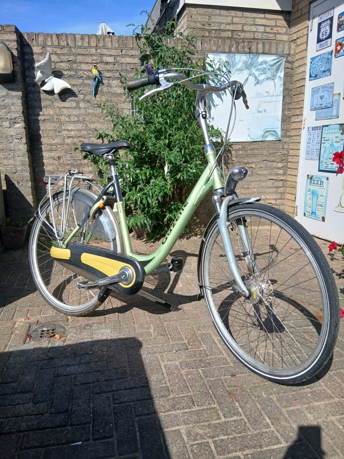 Gazelle damesfiets orange.- Lichtgroen en 7 versnellingen, Fietsen en Brommers, Fietsen | Dames | Damesfietsen, Ophalen, Terugtraprem