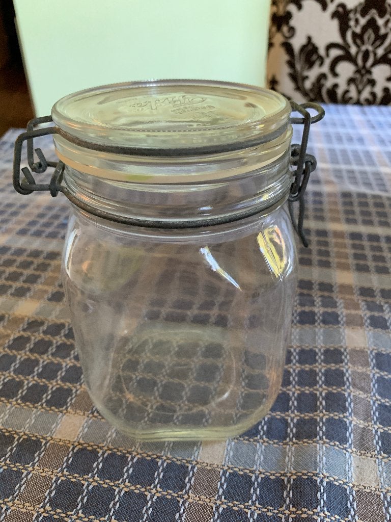 glazen weckpot, Ophalen of Verzenden, Voorraadpot, Wit, Overige merken