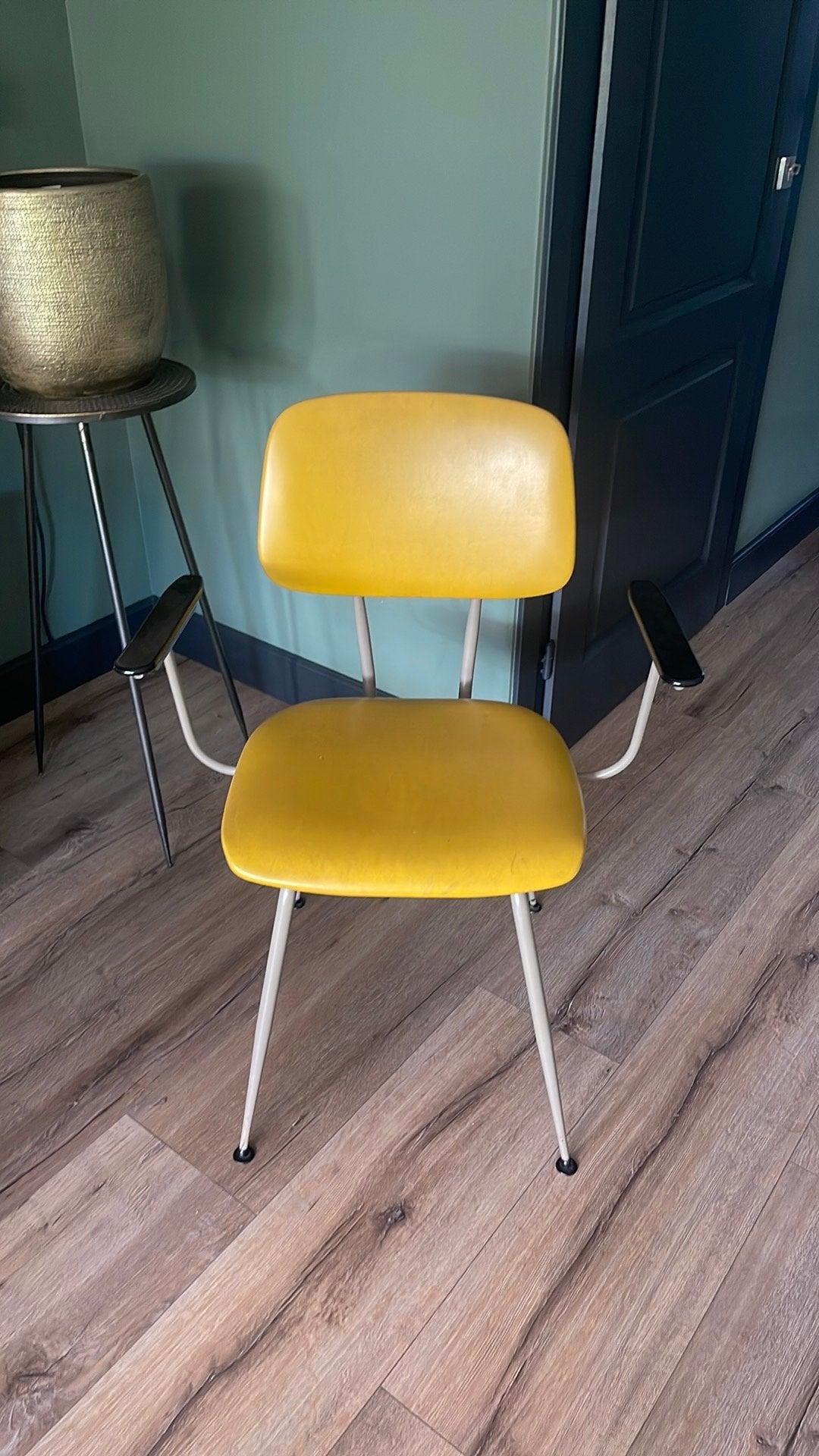 Gispen bureaustoel keukenstoel vintage, Huis en Inrichting, Stoelen, Ophalen, Overige kleuren, Leer, Zo goed als nieuw