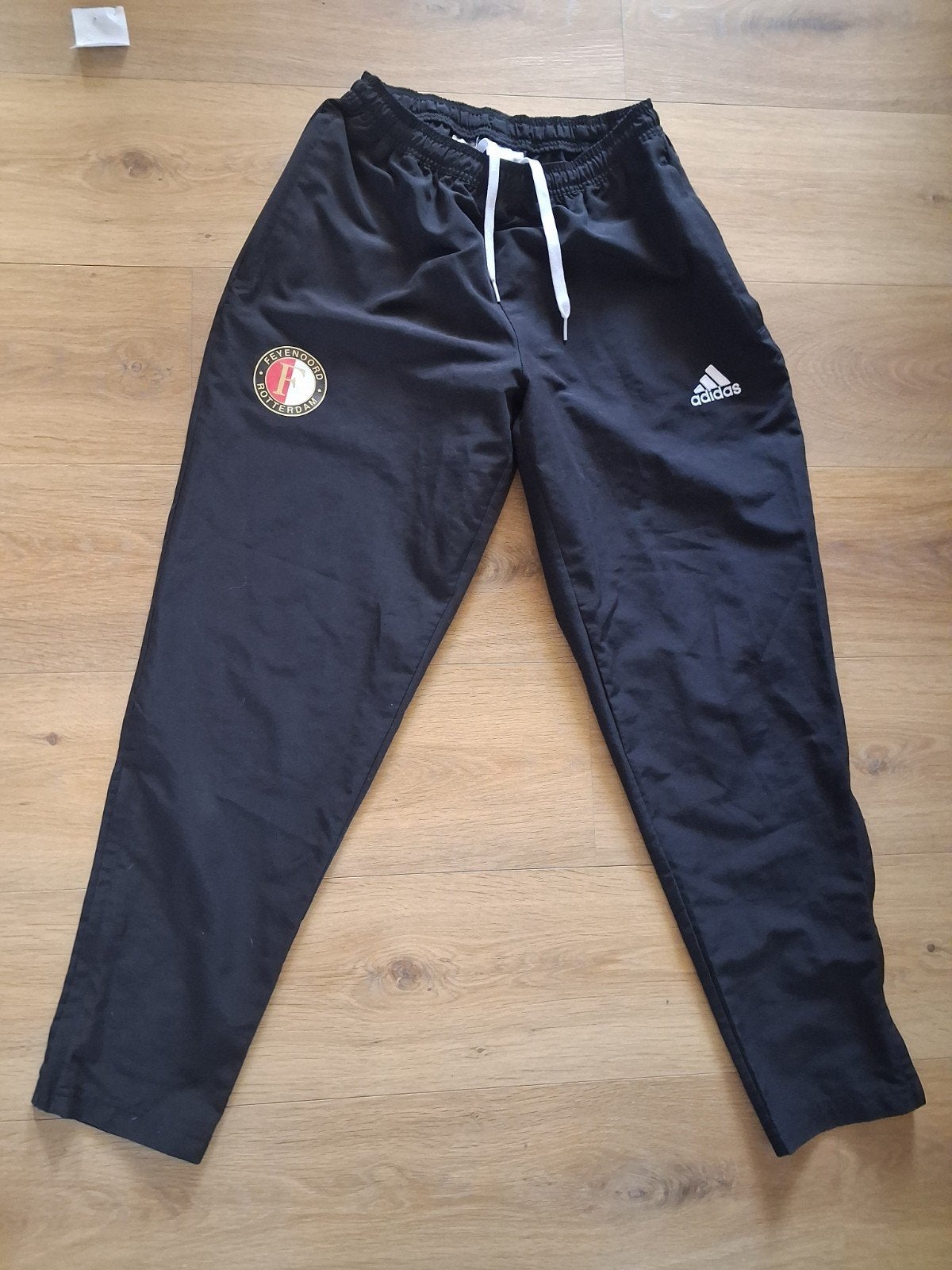 Adidas Feyenoord Trainingsbroek Maat M Zwart Vintage, Maat 48/50 (M), Zwart, Ophalen of Verzenden, Zo goed als nieuw
