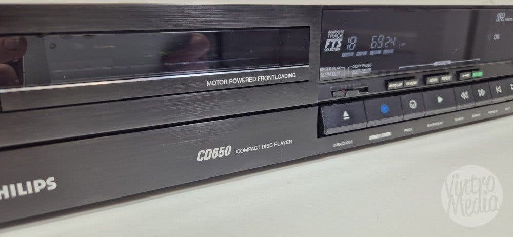 Philips CD650 Compact Disc Speler - Motor Powered Frontload, Ophalen of Verzenden, Zo goed als nieuw, Philips