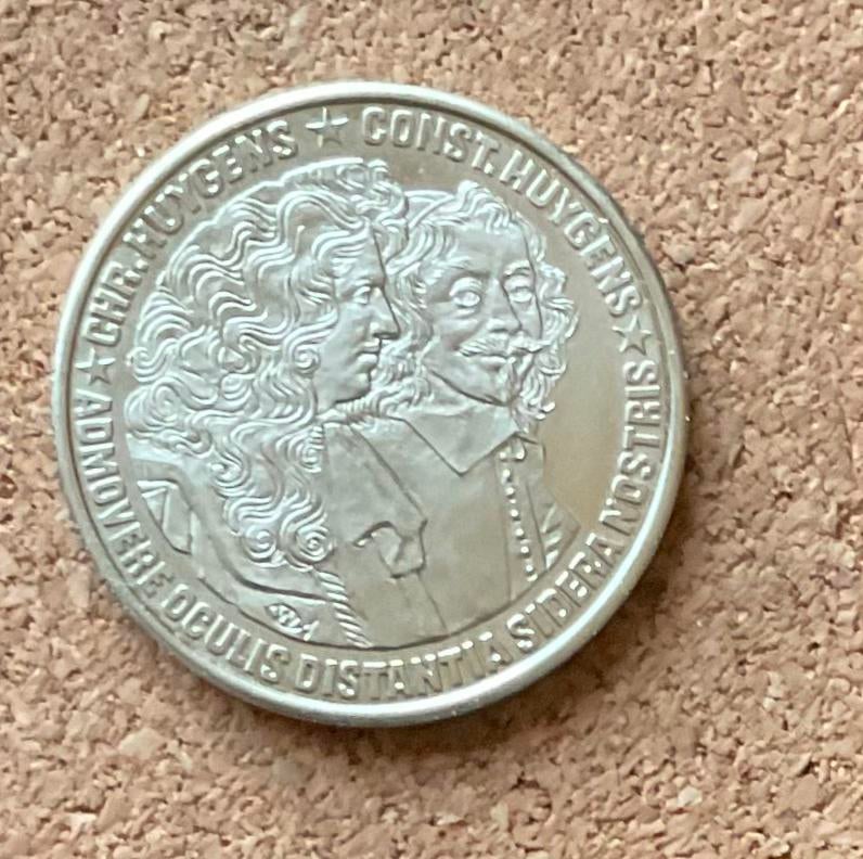 Penning - Nederland 2½ ECU 1989 Christ. & Constant. Huygens., Postzegels en Munten, Ophalen of Verzenden, Overige materialen, Nederland