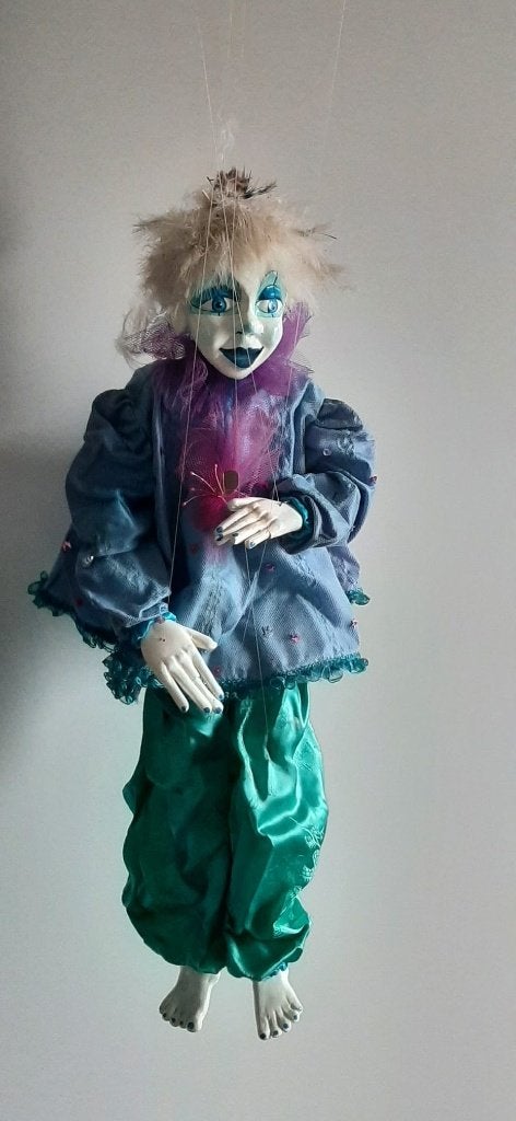 handgemaakte marionetpop, Verzamelen, Poppen, Ophalen of Verzenden, Pop