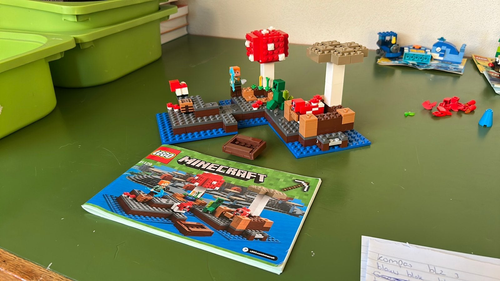 21129 lego minecraft incompleet, Ophalen of Verzenden, Zo goed als nieuw