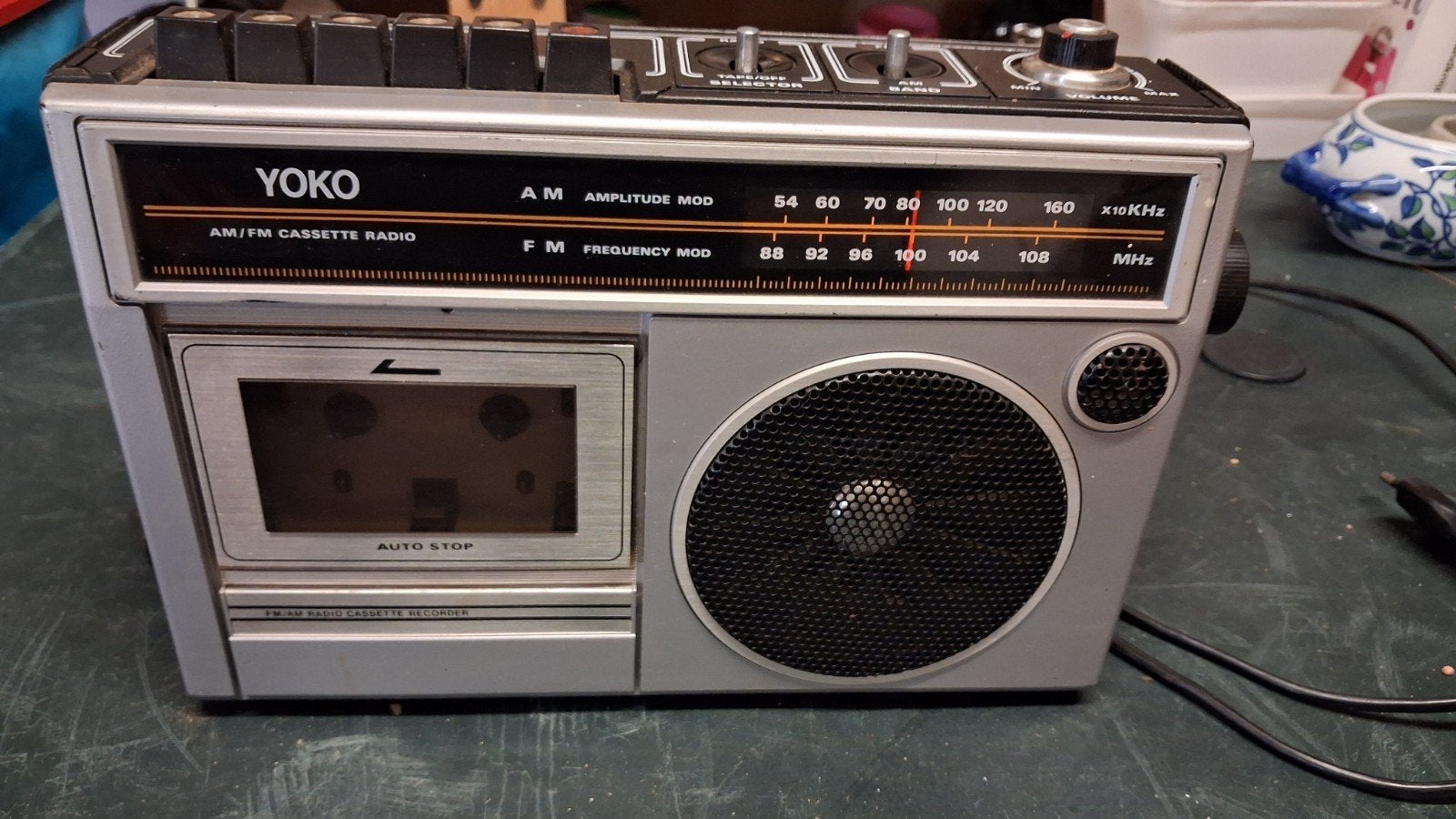 Yoko radio cassetterecorder, Ophalen of Verzenden, Gebruikt, Radio