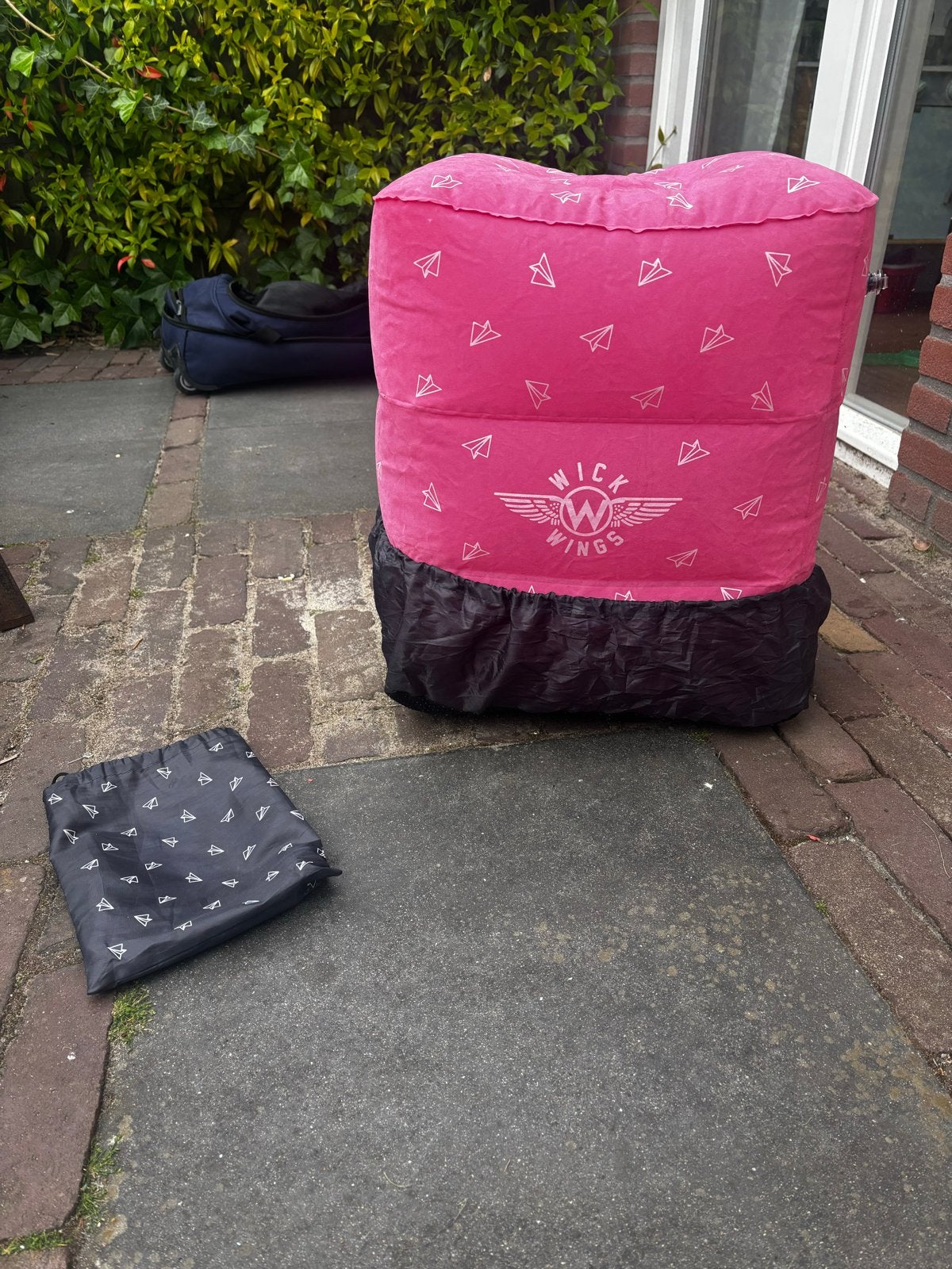 Opblaasbaar voetenbankje/kussen Wick Wings roze, Ophalen of Verzenden, Zo goed als nieuw