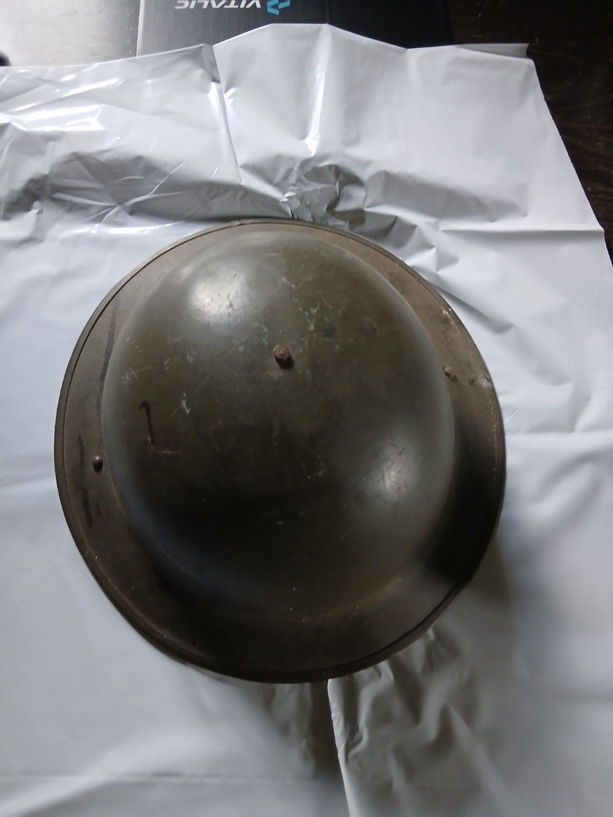 Engelse helm uit ww2 1941 origineel, Verzamelen, Ophalen of Verzenden, Engeland, Helm of Baret