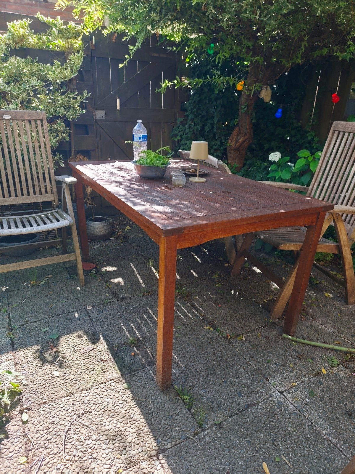 Teakea Teakhouten Buitentafel - Gebruikt, Tuin en Terras, Tuintafels, Ophalen, Gebruikt, Rechthoekig, Teakhout