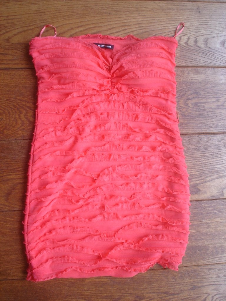 oranje strapless top, maat 32, Tally Weijl, Tally Weijl, Verzenden, Oranje, Zo goed als nieuw