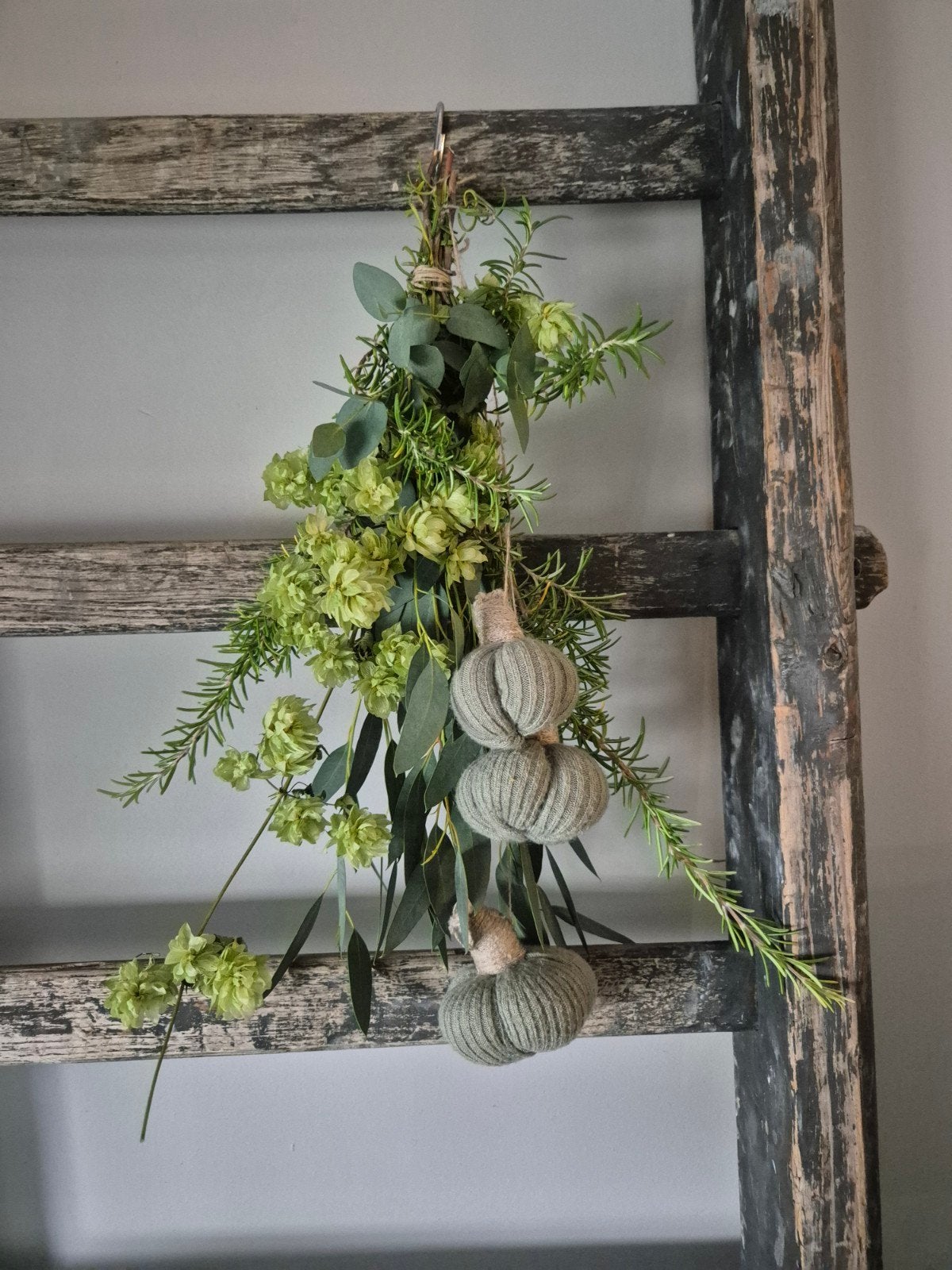 Mooie toef met handgemaakte pompoenen, Groen, Nieuw, Ophalen of Verzenden, Landelijk